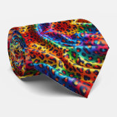 Rainbow Leopard Print Neck Tie ネクタイ (ロール)