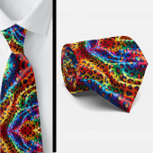 Rainbow Leopard Print Neck Tie ネクタイ