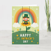 Rainbow Leprechaun Flower Card カード (正面)