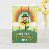 Rainbow Leprechaun Flower Card カード (黄色い花)