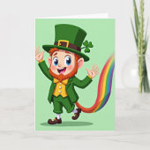 Rainbow Leprechaun Joy Card カード (正面)