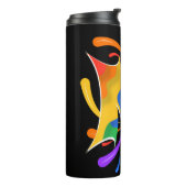 Rainbow Letter M Monogram Abstract タンブラー (回転左)