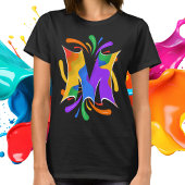 Rainbow Letter M Monogram Abstract Tシャツ