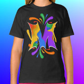Rainbow Letter M Monogram Abstract Tシャツ