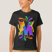 Rainbow Letter M Monogram Abstract Tシャツ (正面)