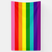Rainbow LGBT gay flag Banner 横断幕 (縦)