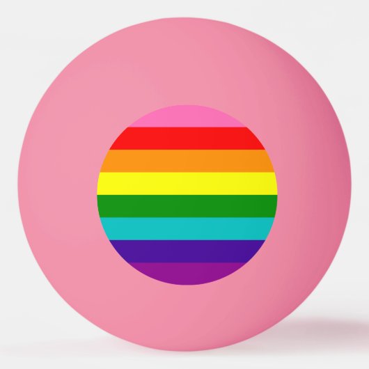Rainbow LGBT gay flag Ping Pong Ball 卓球ボール (正面)