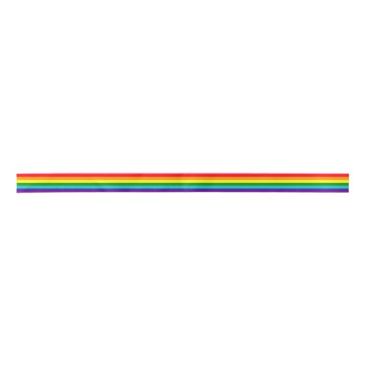 Rainbow LGBT gay flag Ribbon サテンリボン (正面)