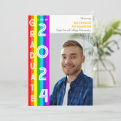 Rainbow LGBT Graduation Party Photo 招待状 (スタンド正面)