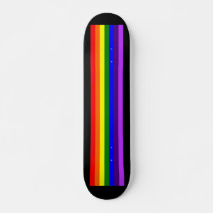 Rainbow LGBTQ+スケートボードデッキ(黒) スケートボード