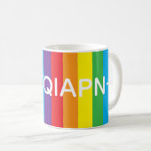 Rainbow "LGBTQIAPN+" Mug コーヒーマグカップ (正面右)