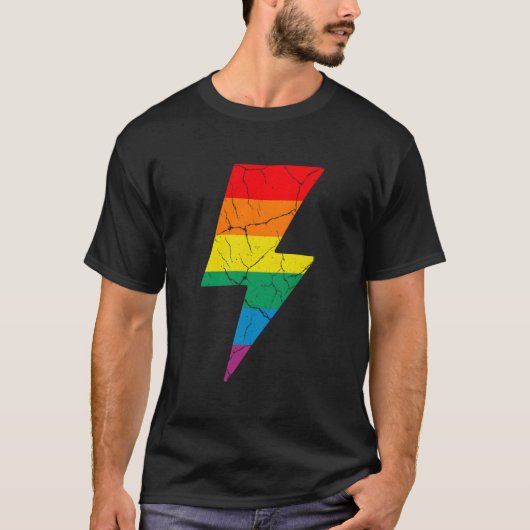 Rainbow Lighting Bolt Tシャツ (正面)