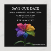 🌈 Rainbow Lily Save the Date — Square セーブザデート (正面)