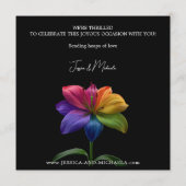 🌈 Rainbow Lily Save the Date — Square セーブザデート (裏面)