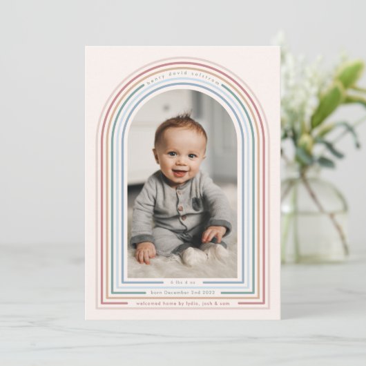 Rainbow Line Arch Birth Announcement 招待状 (スタンド正面)
