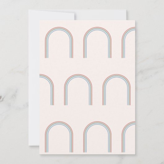 Rainbow Line Arch Birth Announcement 招待状 (裏面)