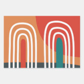 Rainbow line artwork ラッピングペーパーシート (正面3)