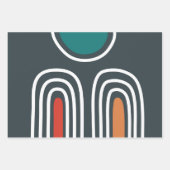 Rainbow line artwork ラッピングペーパーシート (正面)