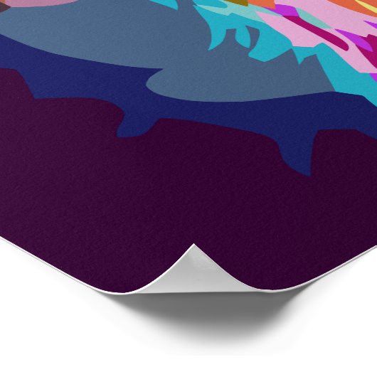 Rainbow Llama - "Don't be a Drama Llama" words ポスター (角)