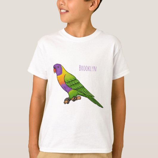 Rainbow lorikeet bird cartoon illustration  tシャツ (正面)
