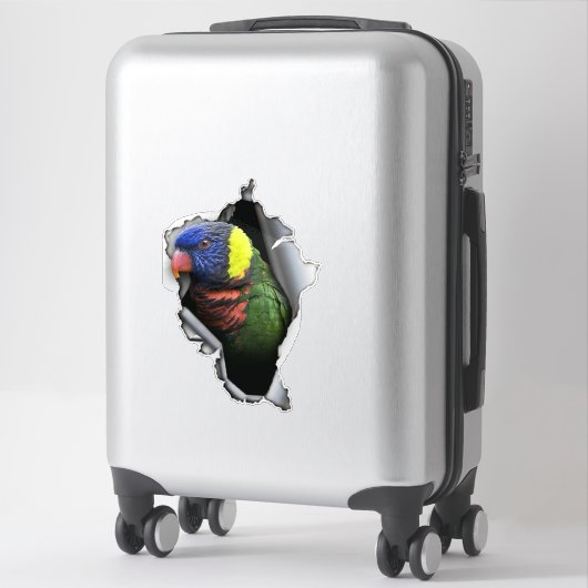 Rainbow Lorikeet Bird Decal– Exotic Parrot Sticker シール (スーツケース)