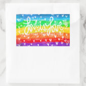 Rainbow LOVEはLOVEステッカー 長方形シール (バッグ)