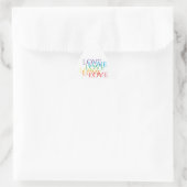 RAINBOW LOVEトライアングルステッカー 三角形シール (バッグ)