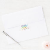 RAINBOW LOVEトライアングルステッカー 三角形シール (封筒)