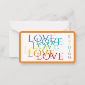 RAINBOW LOVEブックマーク – 3.5x2カード/オレンジ ノートカード (正面)