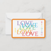 RAINBOW LOVEブックマーク – 3.5x2カード/オレンジ ノートカード (裏面)