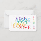 RAINBOW LOVEブックマーク – 3.5x2カード ノートカード (正面)