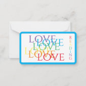 RAINBOW LOVEブックマーク – 3.5x2カード/青 ノートカード (裏面)