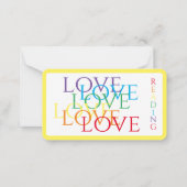 RAINBOW LOVEブックマーク – 3.5x2カード/黄 ノートカード (裏面)