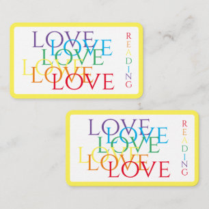 RAINBOW LOVEブックマーク – 3.5x2カード/黄 ノートカード