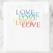 RAINBOW LOVE長方形ステッカー 長方形シール (バッグ)