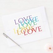 RAINBOW LOVE長方形ステッカー 長方形シール (封筒)