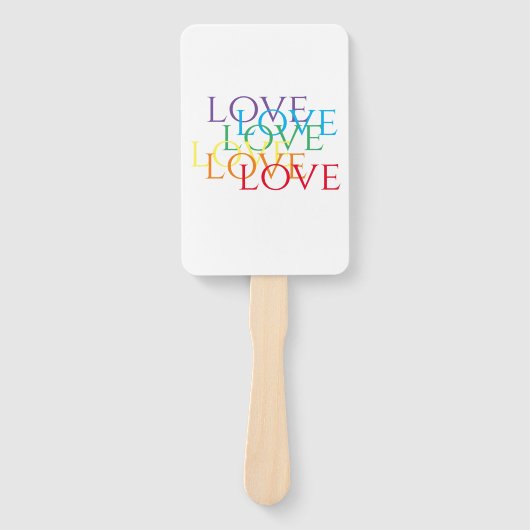 RAINBOW LOVE長方形ハンドファン ハンドファン (正面)