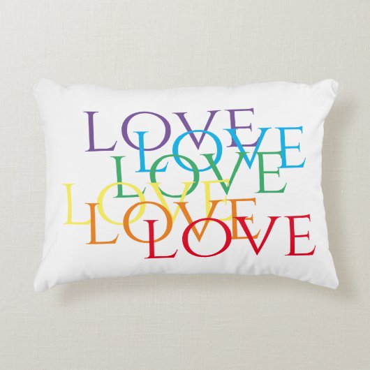 RAINBOW LOVE アクセントピロー (正面)