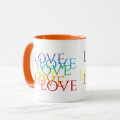 RAINBOW LOVE オレンジコンビマグ マグカップ (正面左)