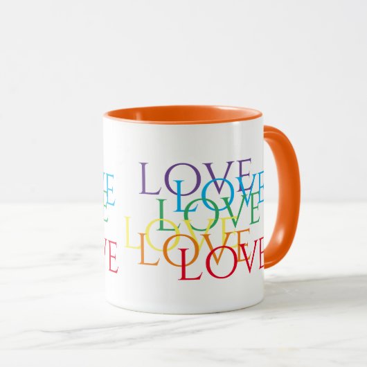 RAINBOW LOVE オレンジコンビマグ マグカップ (正面右)