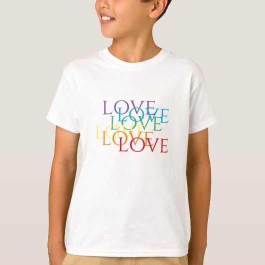 RAINBOW LOVE キッズTシャツ Tシャツ (正面)