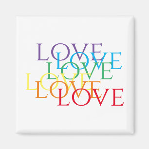 RAINBOW LOVE スクエアマグネット マグネット