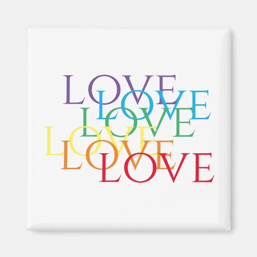 RAINBOW LOVE スクエアマグネット マグネット (正面)