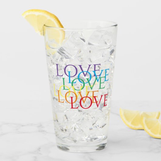 RAINBOW LOVE ピントグラス タンブラーグラス (アイス正面)