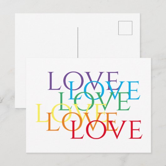 RAINBOW LOVE ポストカード (正面/裏面)