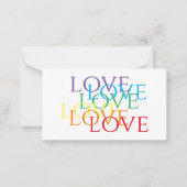 RAINBOW LOVE 3.5x2フラットカード ノートカード (正面)
