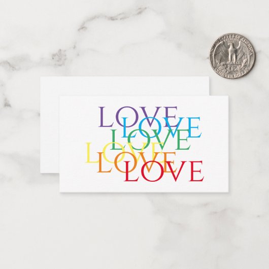 RAINBOW LOVE 3.5x2フラットカード ノートカード (正面/裏面インサイチュ)