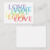 RAINBOW LOVE 3.5x2.5フラットカード ノートカード (正面/裏面)