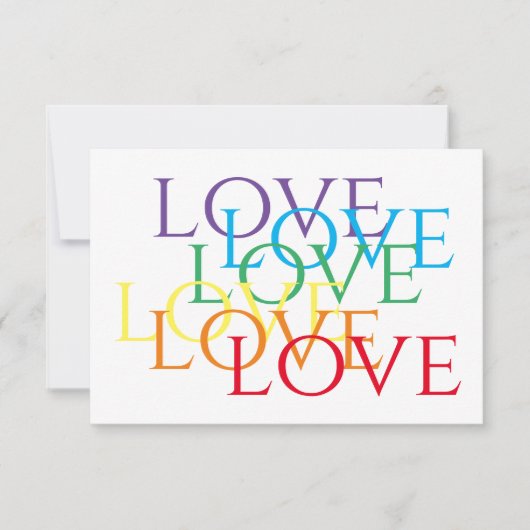 RAINBOW LOVE 3.5x5 フラットカード ノートカード (正面)