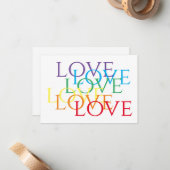 RAINBOW LOVE 3.5x5 フラットカード ノートカード (正面/裏面インサイチュ)